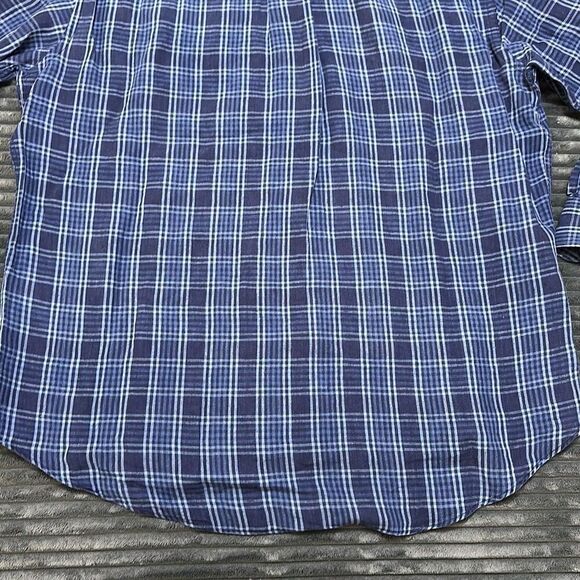 Peter Millar Blue Plaid Button-Up Linen Shirt Men’s Size L - Picture 9 of 9